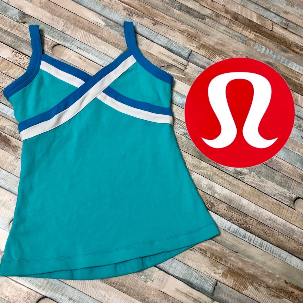 LULULEMON TURQUOISE WORKOUT TANK VINTAGE STYLE